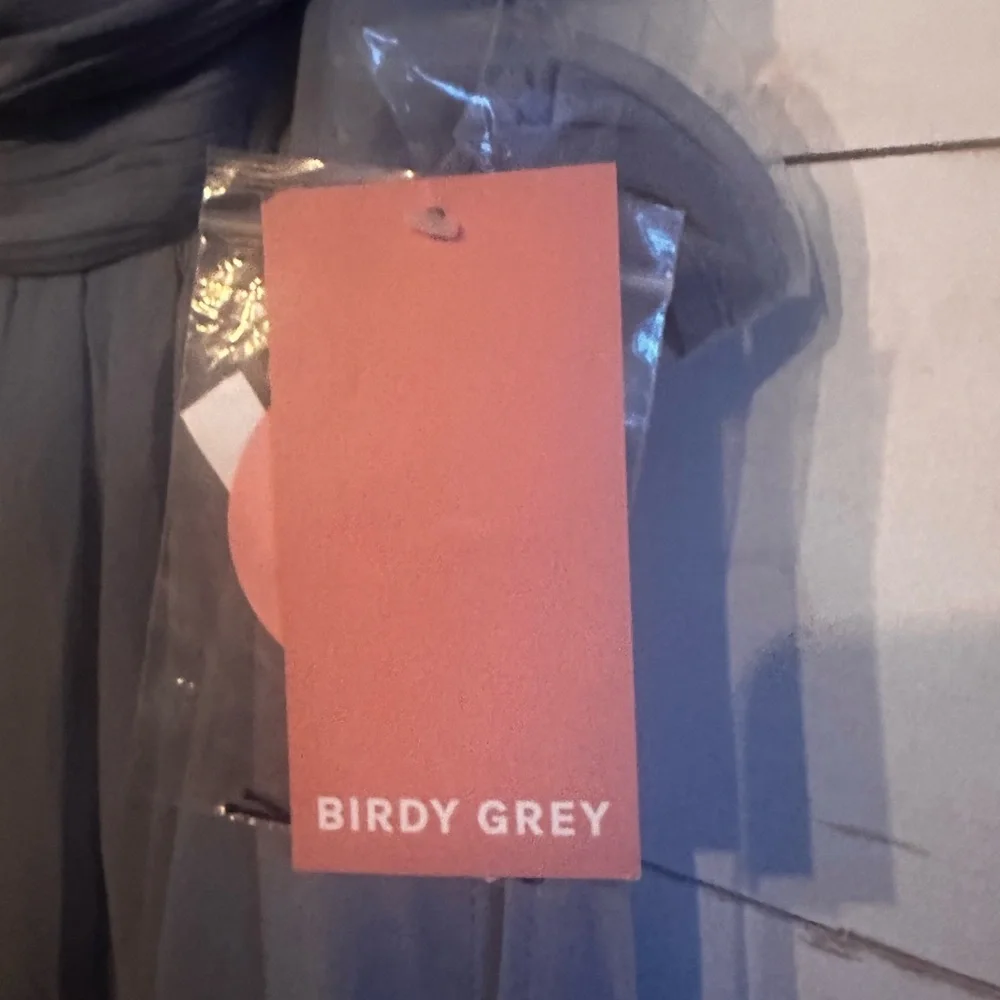 Buddy Gray Elegant Blue One-Shoulder Dress - Picture 6 of 8